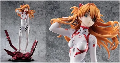 ฟิกเกอร์ Asuka ในชุด Plug Suit สีขาวจาก Evangelion 3.0+1.0
