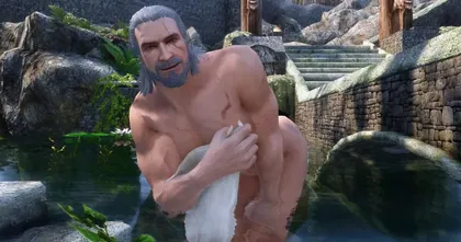 ชาว Mod เกเร! เปลื้องผ้า Geralt จาก The Witcher ในเกม Skyrim