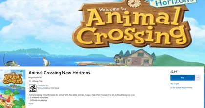 อย่าเผลอไปกดโดน พบเกมปลอม Animal Crossing บน Microsoft Store