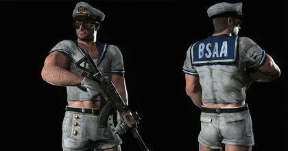 หมดกัน! เมื่อพี่ Chris Redfield ถูกเปลี่ยนให้ใส่ชุดกะลาสีเรือจากเกม Resident Evil Revelations