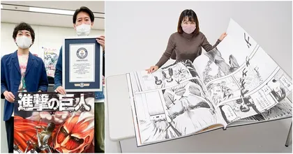 Attack on Titan ฉบับมังงะเล่มใหญ่ถูกบันทึกลงกินเนสส์บุ๊คแล้ว