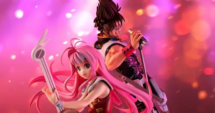 ฟิกเกอร์ Basara และ Mylene แห่ง Fire Bomber จาก Macross 7
