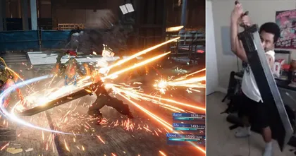 SuperLouis64 สตรีมเมอร์สายม็อดโชว์เล่นเกม Final Fantasy 7 Remake ด้วย Buster Sword ขนาดเท่าของจริง!