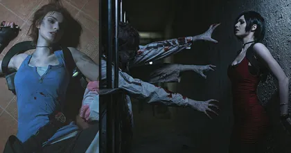 พาชมสาวรัสเซียคอสเพลย์เป็น Jill valentine และ Ada wong จากเกมในซีรีส์ Resident Evil ที่สมจริงสุดๆ