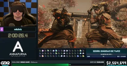 ทำได้ไง? เมื่อเกมเมอร์สายสปีดรันปิดตาเล่นเกม Sekiro: Shadows Die Twice จบในเวลา 2 ชั่วโมง