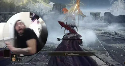 สตรีมเมอร์ร้องลั่น เมื่อเจอตัวต่อบินมาขัดจังหวะระหว่างสู้บอสในเกม Elden Ring