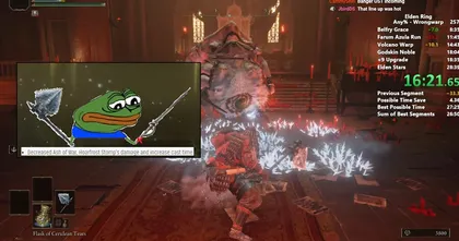 Elden Ring สาย Speedrun เป็นเซ็ง หลังจากการเนิฟอาวุธแพตช์ล่าสุด