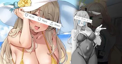 นักวาดภาพแฟนอาร์ตของ Kancolle เห็นยอดไลก์ภาพนิ่ง เลยวาด Blue Archive ไลก์พุ่งซะงั้น!