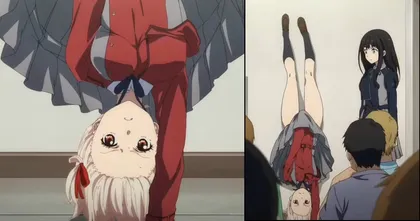 Lycoris Recoil กับฉากหกสูงโชว์ขาอ่อน ที่ดีงามจัดจนกลายเป็นมีม