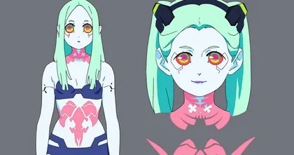 อนิเมะ Cyberpunk: Edgerunners โชว์ภาพรอยสักเต็ม ๆ ของน้อง Rebecca