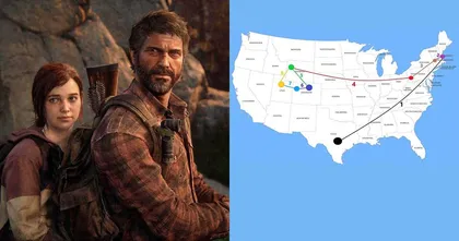 แกะรอยเส้นทางของตัวละครในเกม The Last of Us ภาคแรก อิงตามแผนที่สหรัฐอเมริกา