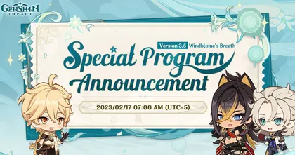 Genshin Impact เตรียมมายลข้อมูลอัปเดตเวอร์ชันใหม่กันใน พรีวิวเวอร์ชัน 3.5 วันที่ 17 กุมภาพันธ์ นี้ !