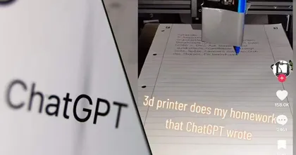 คนหัวหมอใช้ ChatGPT ทำการบ้าน เอาเครื่องปริ้นท์ 3D ลอกลงกระดาษ