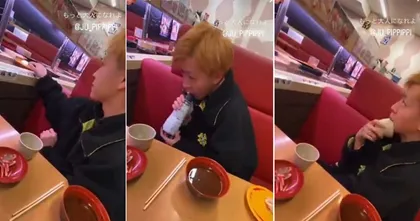 พ่อของเด็กที่เลียขวดซอสในร้านซูชิชื่อดังกล่าวขอโทษชาวเน็ตทั้งน้ำตา