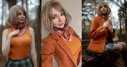 คอสเพลย์ PeachMilky ผู้เป็นต้นแบบ BODY Capture ของ Ashley ใน Resident Evil 4