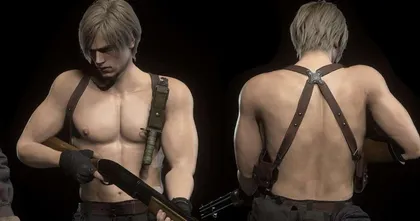 ม็อดถอดเสื้อ Leon โชว์กล้ามล่ำ จากเกม Resident Evil 4