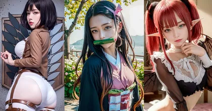 จัดเต็มสาวจากอนิเมะที่รังสรรค์ด้วย AI วาดสไตล์คนจริง