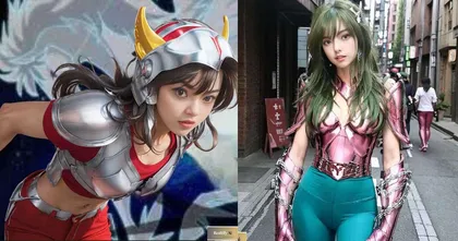 ผู้ใช้ AI รังสรรค์ตัวละครจาก Saint Seiya ให้กลายเป็นสาวสวย