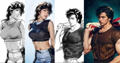 จะเป็นอย่างไรเมื่อ AI รังสรรค์มังงะ City Hunter ให้กลายเป็นคนจริง!
