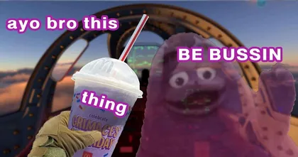 จะเป็นอย่างไรเมื่อดื่ม Grimace Shake ระหว่างอยู่ท่ามกลางสมรภูมิรบใน War Thunder
