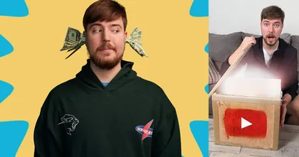 MrBeast ทำคลิปโชว์โล่ฉลอง 200 ล้านซับที่ทางยูทูบส่งมาให้
