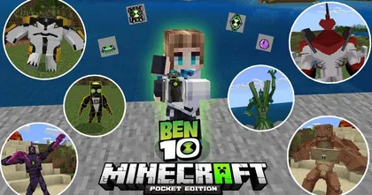อัปเดตใหม่! เบ็นเท็นเอเลี่ยนสุดเจ๋งมาแล้ว ใน Minecraft มือถือ? (Ben 10) | Minecraft รีวิว Addon