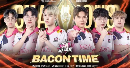 Bacon Time ทีมไทยคว้าแชมป์ Arena of Valor International Championship 2024 รับถ้วยรางวัลระดับนานาชาติครั้งที่สองในรอบสองปี