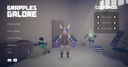 Grapples Galore เกม PVP ยิงตะขอ โหนตัว สู้กันกลางเวหา เล่นฟรี บน Steam