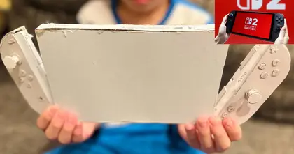 เมื่อเด็กน้อยใจสลาย พรีออเดอร์ Switch 2 ไม่ทัน จึงสร้าง Switch 2 จากกระดาษแทน