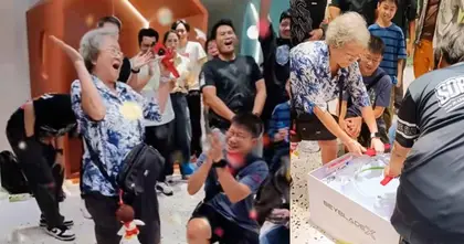 อาม่าอย่างตึง! ตามหลานมา "แข่งเบย์เบลด" สุดท้ายเอาชนะหัวหน้าทีมนักแข่งแบบขาดลอย