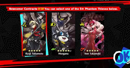 [ไกด์เกม] Persona 5: The Phantom X - 5 ดาวตัวแรก เลือกใครดีนะ?