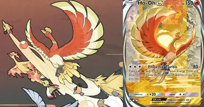 การ์ด Ho-Oh ex ใหม่ใน Pokemon TCG Pocket ถูกกล่าวหาว่าลอก "แฟนอาร์ตมาทั้งดุ้น!"