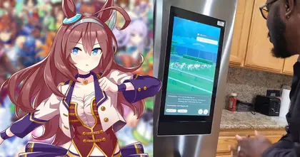 ผู้เล่น Uma Musume โชว์เหนือ ฝึกม้าสาวบนจอประตูตู้เย็นไฮเทค!