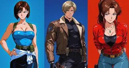 จะเป็นอย่างไรเมื่อเหล่าตัวละครในซีรี่ส์ Resident Evil กลายเป็นอนิเมะลายเส้นยุค 90