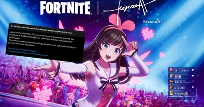 ชาวเน็ตหลอน AI! ถล่ม Fortnite ยับหลังคอลแลบ Kizuna AI เพราะนึกว่าเป็น "AI ขโมยรูป"
