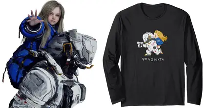 CAPCOM  เอาใจแฟนเกม PRAGMATA วางจำหน่ายเสื้อลายน้อง Diana และ Hugh บน Amazon
