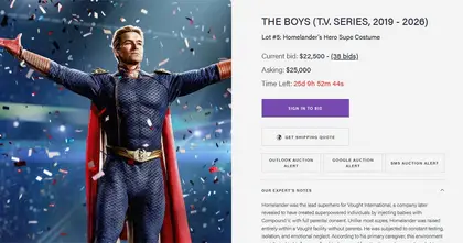 เปิดประมูลชุด Homelander ล่าสุด Bid มาแล้ว 38 รอบราคายังไม่ถึงขั้นต่ำ!