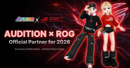 Audition PC x ROG ประกาศความร่วมมือครั้งยิ่งใหญ่แห่งปี 2026 เปิดตัว Official Equipment Partner พร้อมโปรโมชั่นไอเทมสุดลิมิเต็ด!